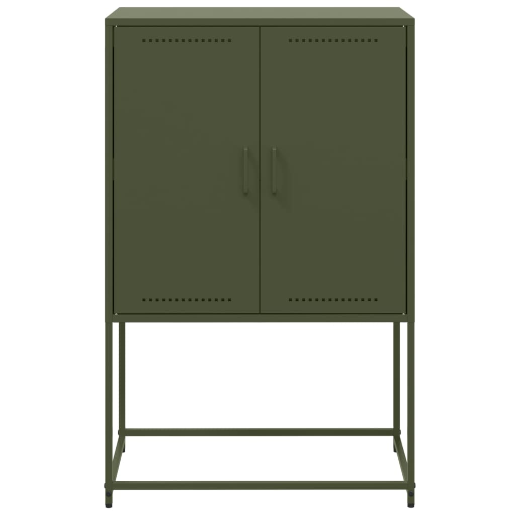 Credenza Verde Oliva 68,5x38,5x107 cm in Acciaio - homemem39