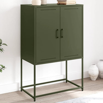 Credenza Verde Oliva 68,5x38,5x107 cm in Acciaio - homemem39