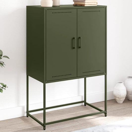Credenza Verde Oliva 68,5x38,5x107 cm in Acciaio - homemem39