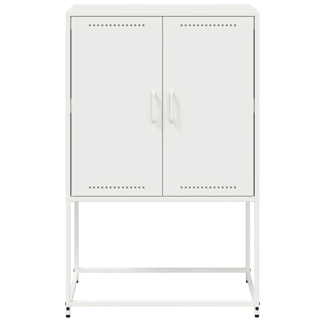 Credenza Bianca 68,5x38,5x107 cm in Acciaio