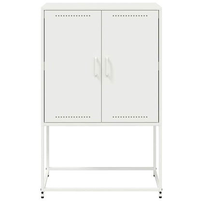 Credenza Bianca 68,5x38,5x107 cm in Acciaio