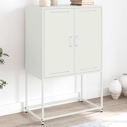 Credenza Bianca 68,5x38,5x107 cm in Acciaio