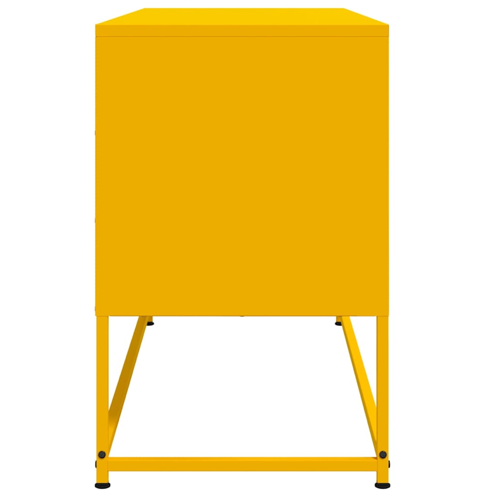 Mobile TV Giallo Senape 100,5x39x60,5 cm in Acciaio - homemem39