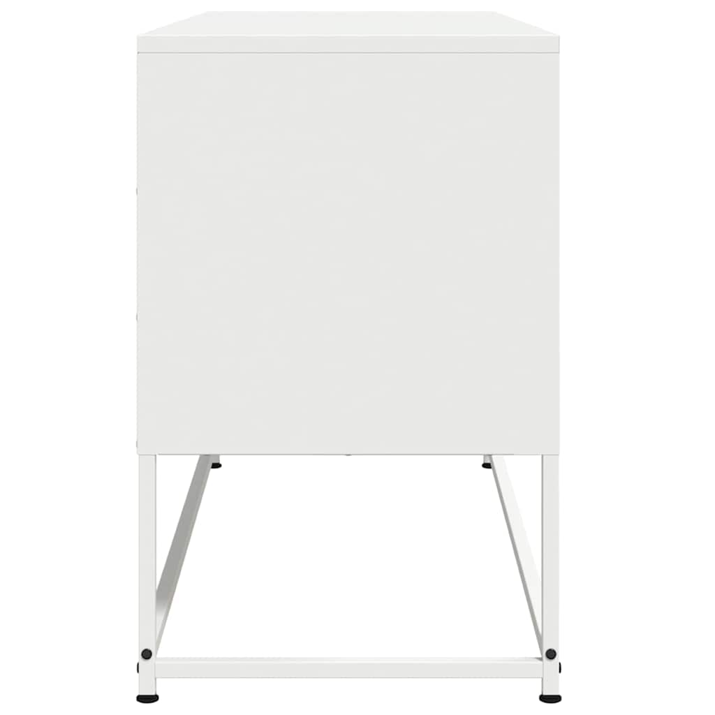 Mobile TV Bianco 100,5x39x60,5 cm in Acciaio - homemem39