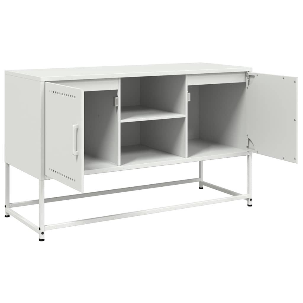 Mobile TV Bianco 100,5x39x60,5 cm in Acciaio - homemem39