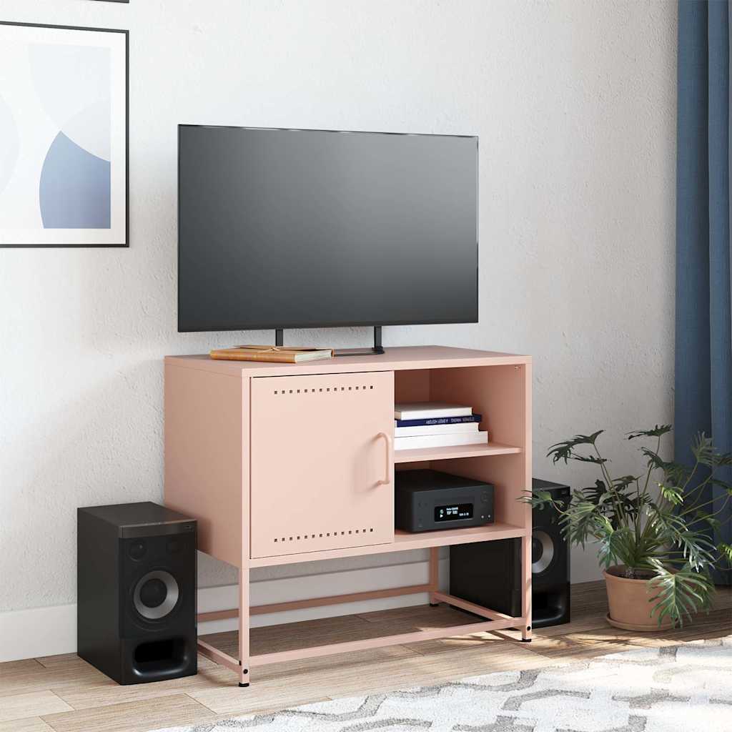 Mobile TV Rosa 68x39x60,5 cm in Acciaio - homemem39