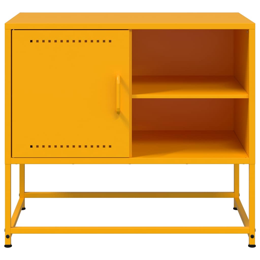 Mobile TV Giallo Senape 68x39x60,5 cm in Acciaio - homemem39