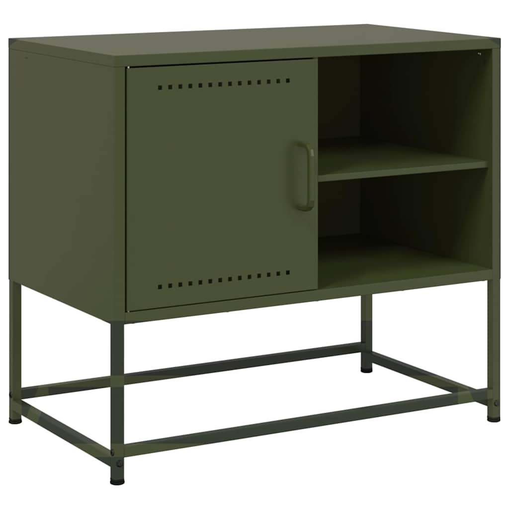 Mobile TV Verde Oliva 68x39x60,5 cm in Acciaio - homemem39