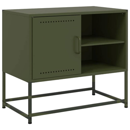 Mobile TV Verde Oliva 68x39x60,5 cm in Acciaio - homemem39