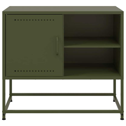 Mobile TV Verde Oliva 68x39x60,5 cm in Acciaio - homemem39