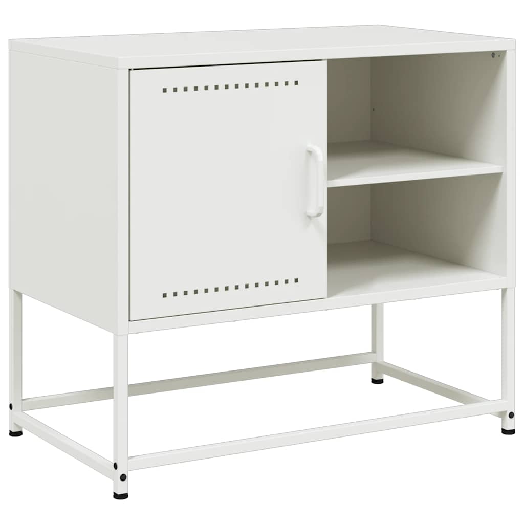 Mobile TV Bianco 68x39x60,5 cm in Acciaio - homemem39
