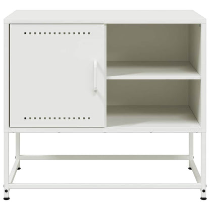 Mobile TV Bianco 68x39x60,5 cm in Acciaio - homemem39