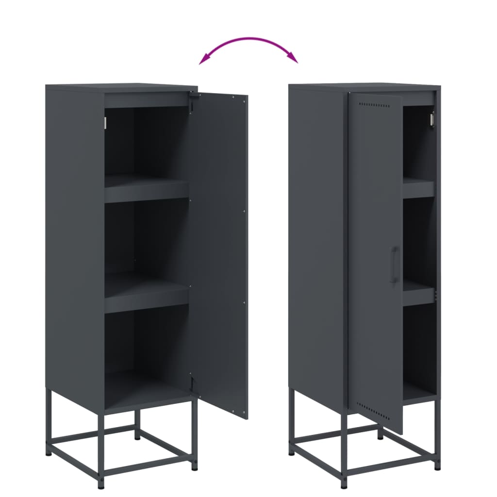 Credenza Antracite 36x39x123 cm in Acciaio | homemem39
