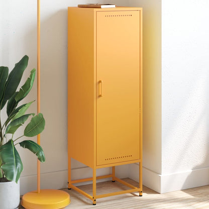 Credenza Giallo Senape 36x39x123 cm in Acciaio - homemem39