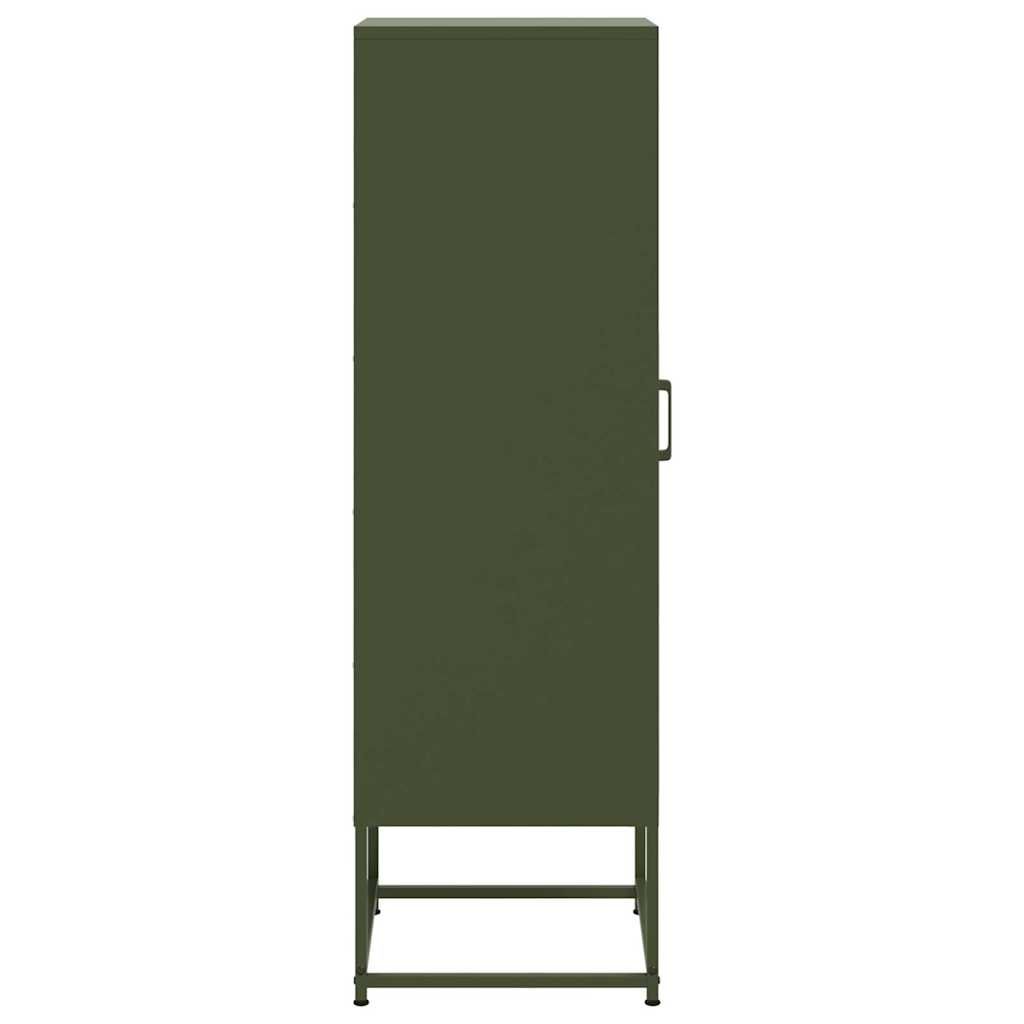 Credenza Verde Oliva 36x39x123 cm in Acciaio - homemem39