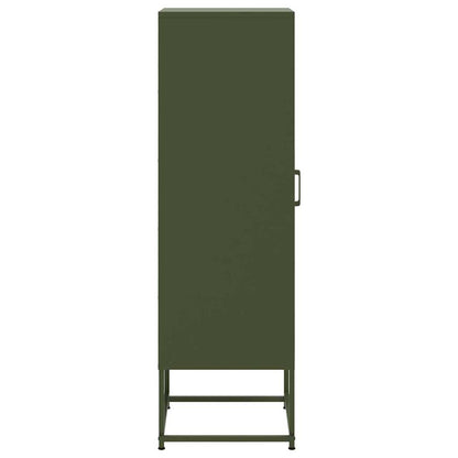 Credenza Verde Oliva 36x39x123 cm in Acciaio - homemem39