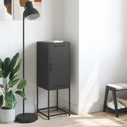 Credenza Nera 36x39x107 cm in Acciaio - homemem39