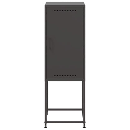 Credenza Nera 36x39x107 cm in Acciaio