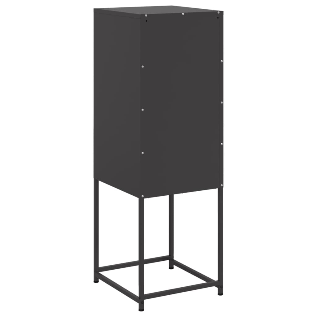 Credenza Nera 36x39x107 cm in Acciaio | homemem39