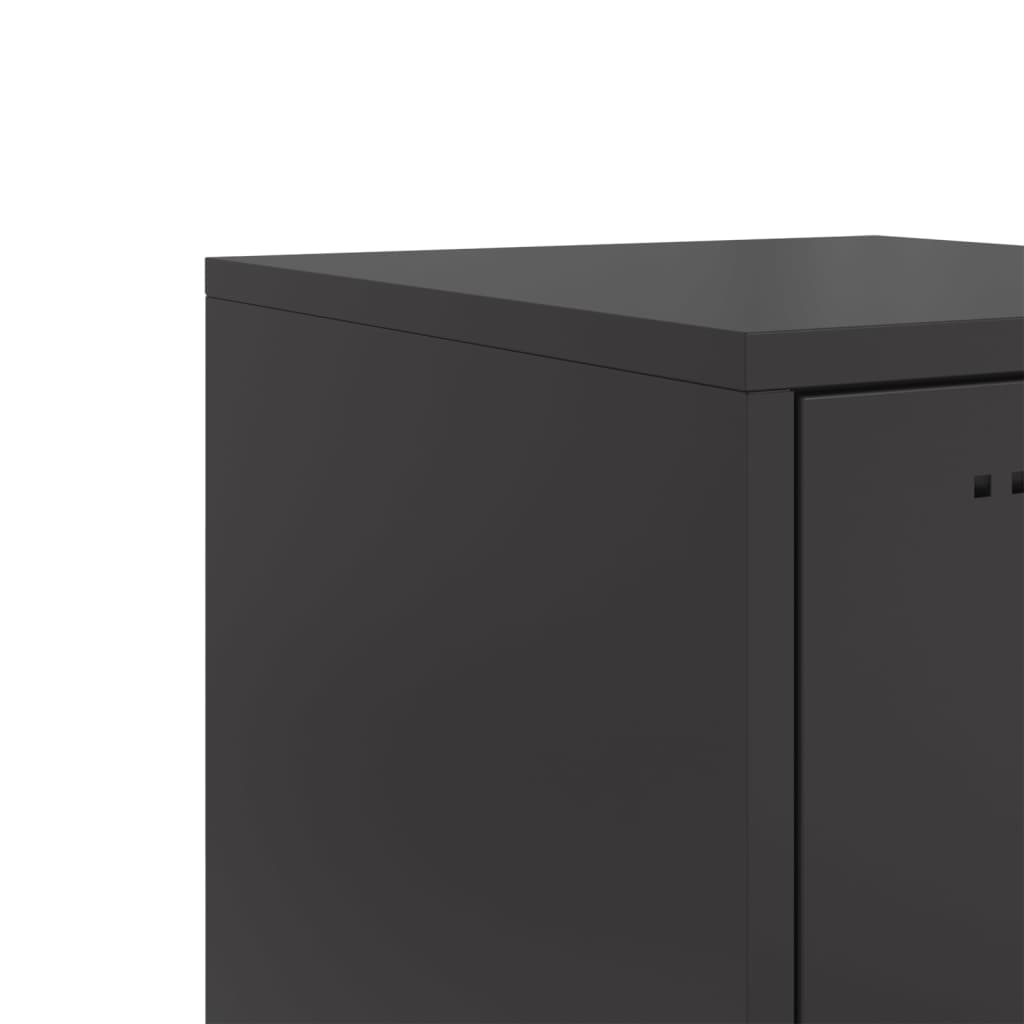 Credenza Nera 36x39x107 cm in Acciaio | homemem39