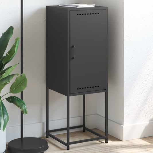 Credenza Nera 36x39x107 cm in Acciaio - homemem39