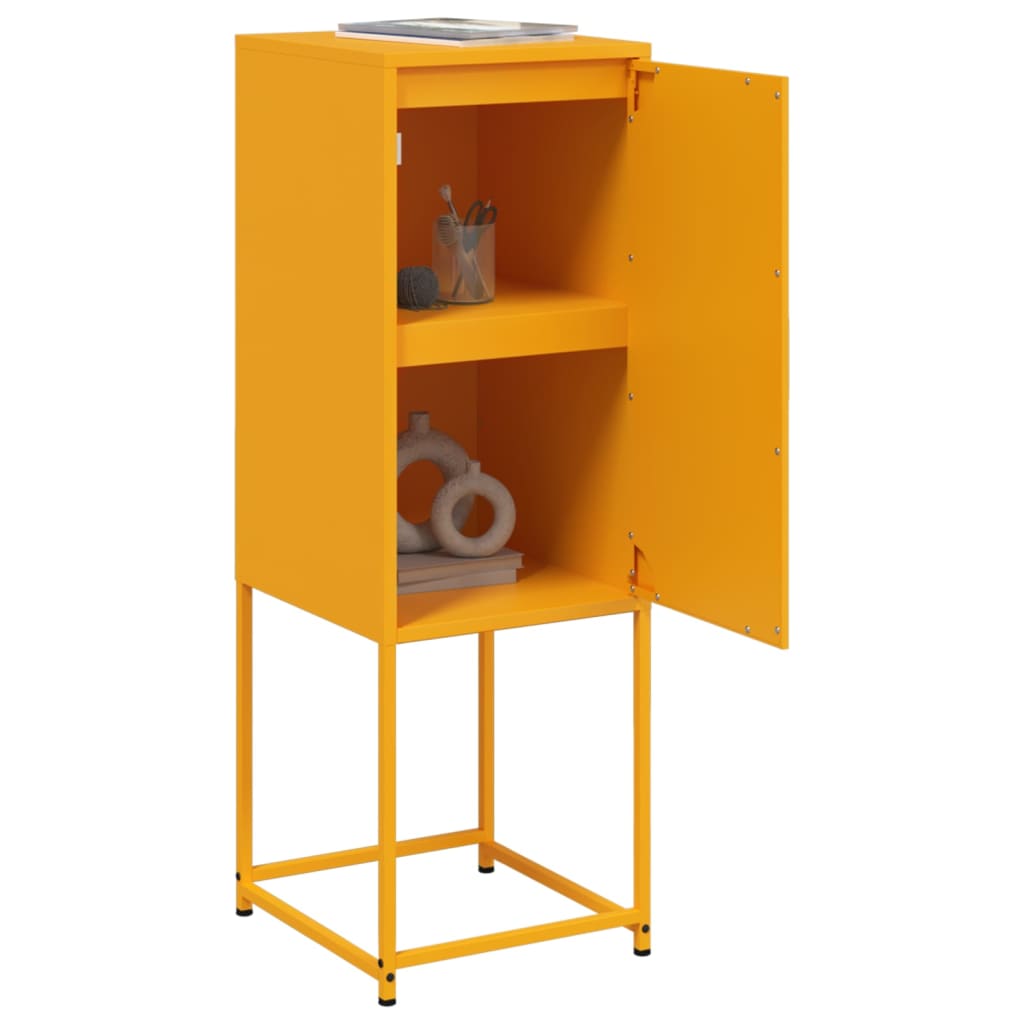 Credenza Giallo Senape 36x39x107 cm in Acciaio - homemem39