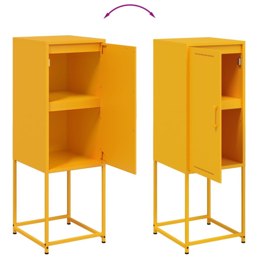 Credenza Giallo Senape 36x39x107 cm in Acciaio | homemem39