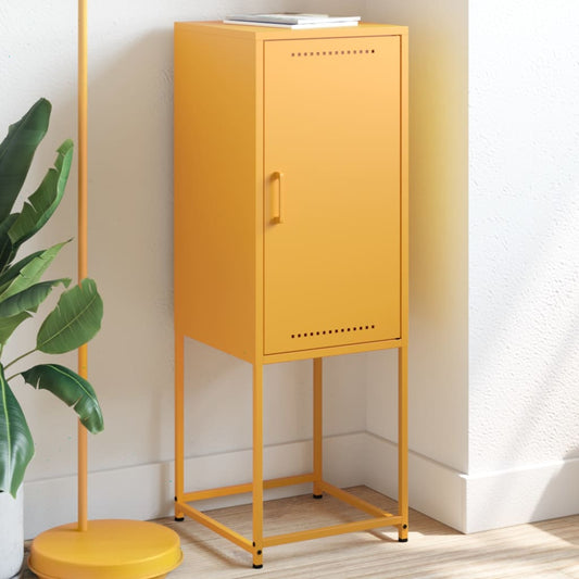 Credenza Giallo Senape 36x39x107 cm in Acciaio - homemem39