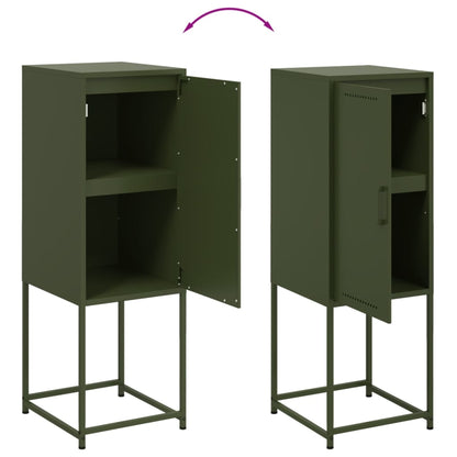Credenza Verde Oliva 36x39x107 cm in Acciaio | homemem39