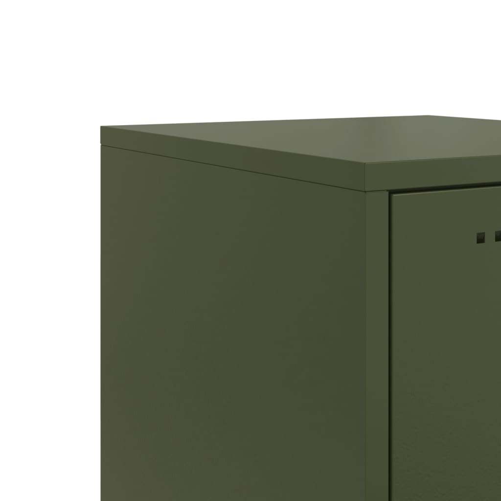 Credenza Verde Oliva 36x39x107 cm in Acciaio | homemem39