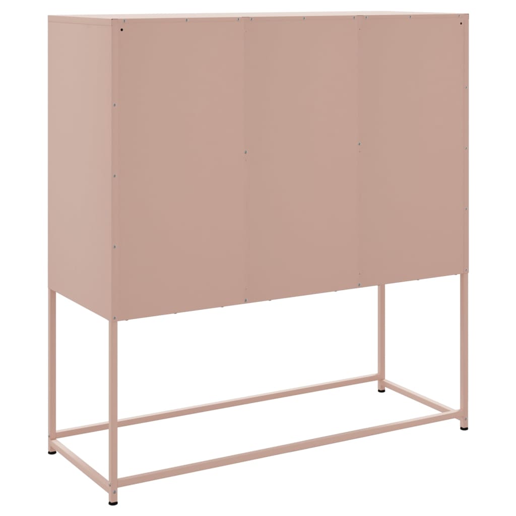 Credenza Rosa 100,5x39x107 cm in Acciaio - homemem39