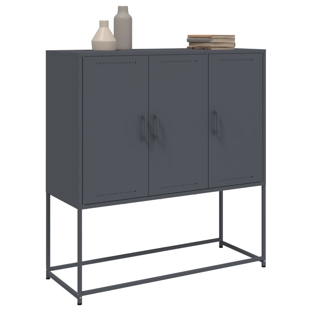 Credenza Antracite 100,5x39x107 cm in Acciaio | homemem39