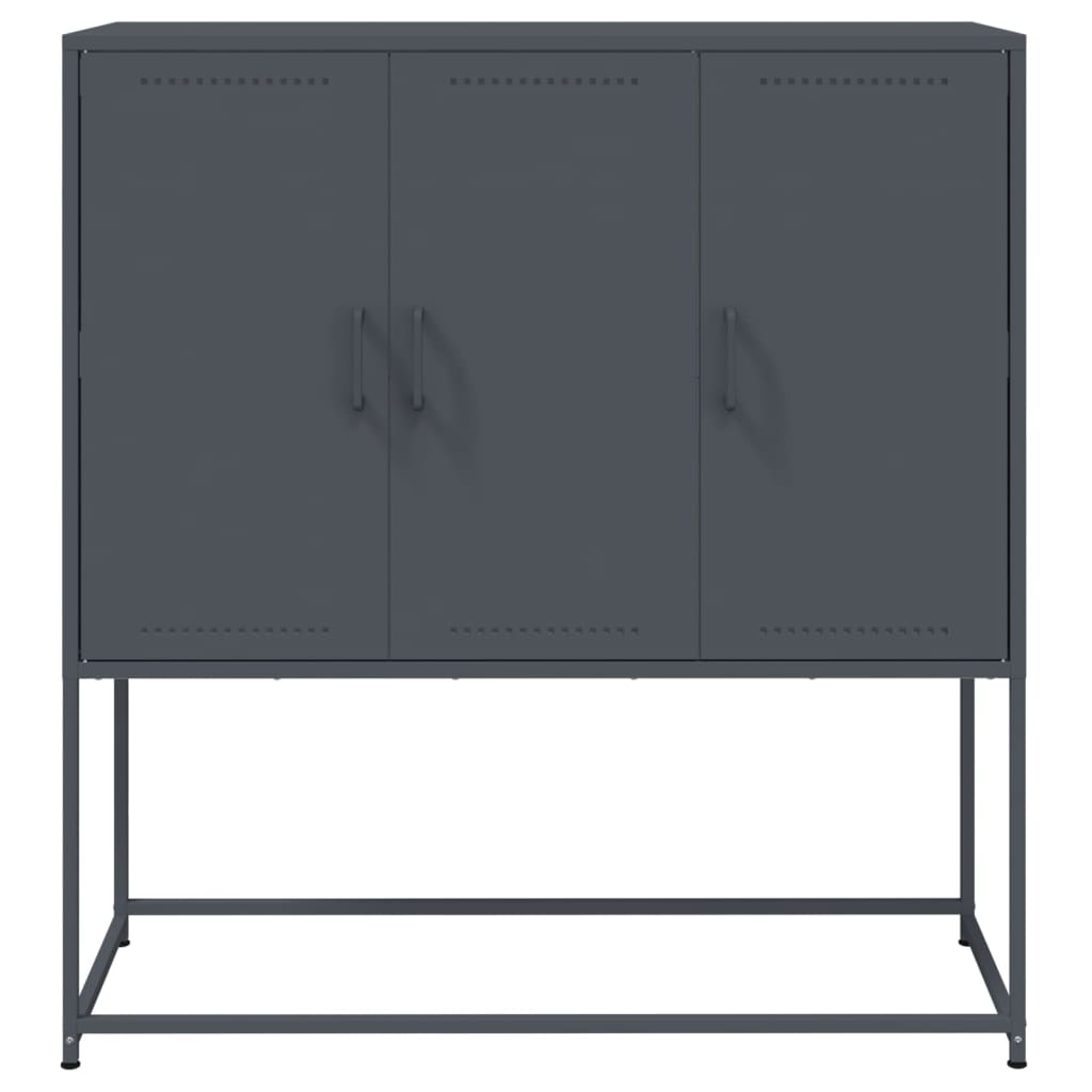 Credenza Antracite 100,5x39x107 cm in Acciaio | homemem39