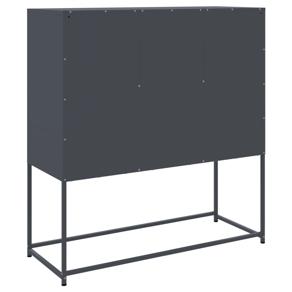 Credenza Antracite 100,5x39x107 cm in Acciaio | homemem39