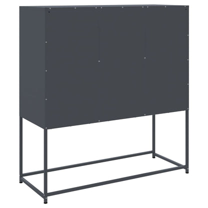 Credenza Antracite 100,5x39x107 cm in Acciaio | homemem39