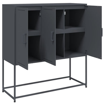 Credenza Antracite 100,5x39x107 cm in Acciaio | homemem39