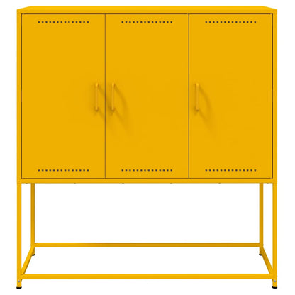 Credenza Giallo Senape 100,5x39x107 cm in Acciaio - homemem39