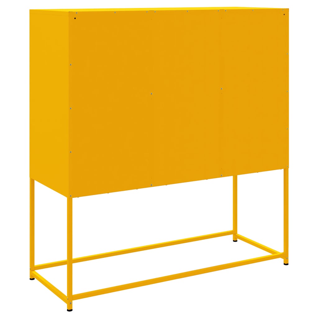 Credenza Giallo Senape 100,5x39x107 cm in Acciaio - homemem39