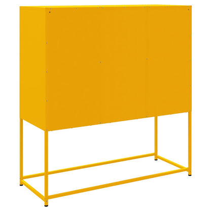 Credenza Giallo Senape 100,5x39x107 cm in Acciaio - homemem39