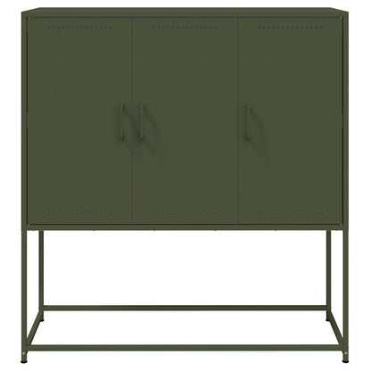 Credenza Verde Oliva 100,5x39x107 cm in Acciaio - homemem39