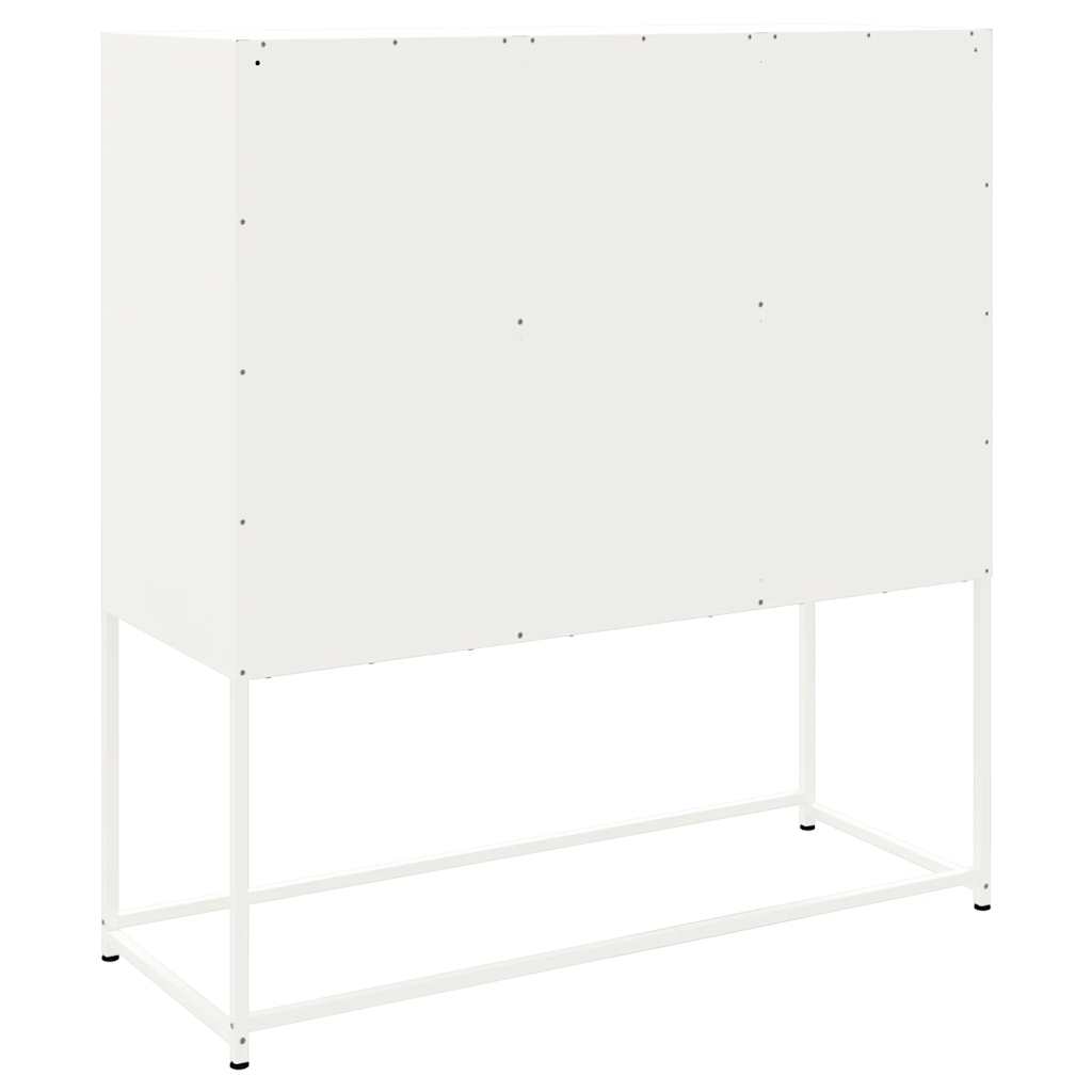 Credenza Bianca 100,5x39x107 cm in Acciaio | homemem39