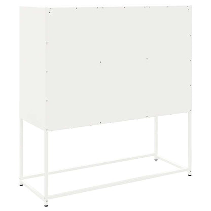 Credenza Bianca 100,5x39x107 cm in Acciaio | homemem39