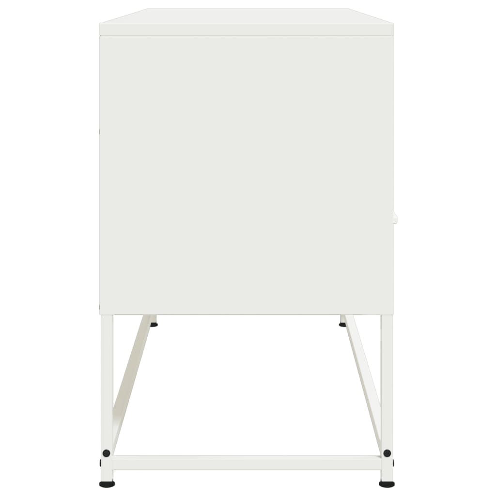 Mobile TV Bianco 100,5x39x60,5 cm in Acciaio - homemem39