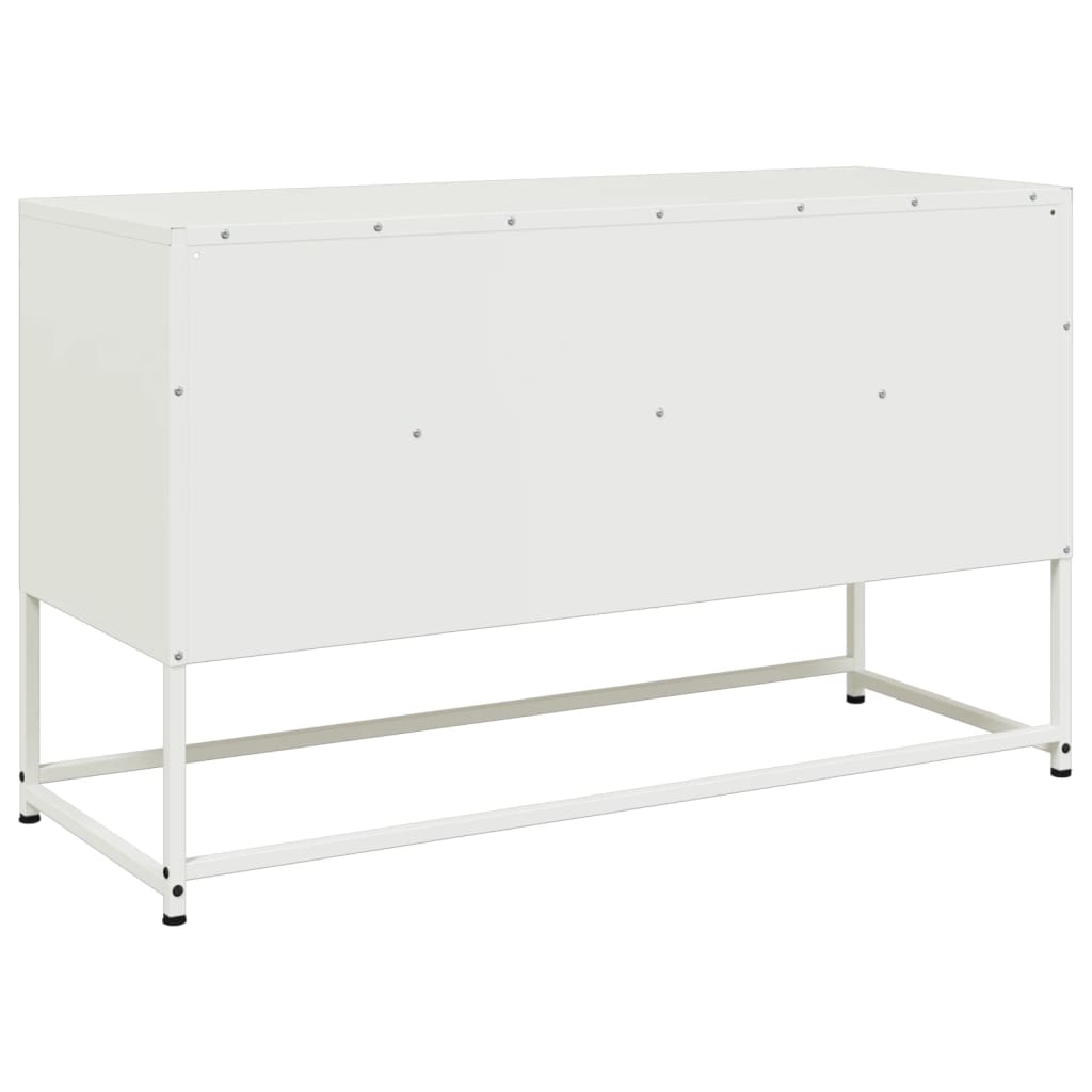 Mobile TV Bianco 100,5x39x60,5 cm in Acciaio - homemem39