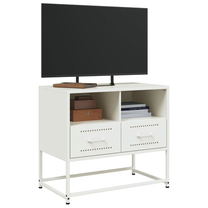 Mobile TV Bianco 68x39x60,5 cm in Acciaio - homemem39
