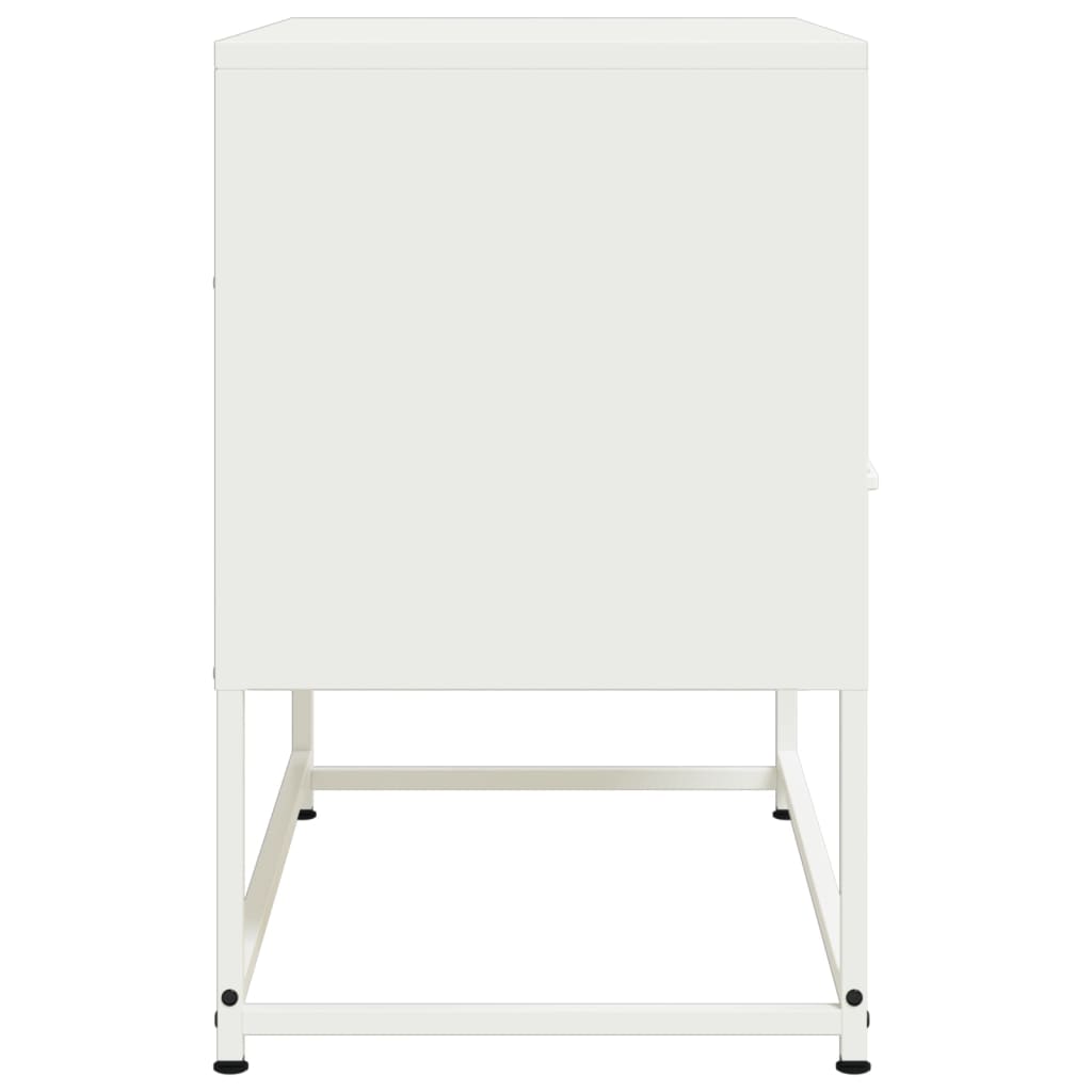 Mobile TV Bianco 68x39x60,5 cm in Acciaio - homemem39