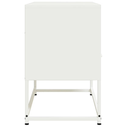 Mobile TV Bianco 68x39x60,5 cm in Acciaio - homemem39