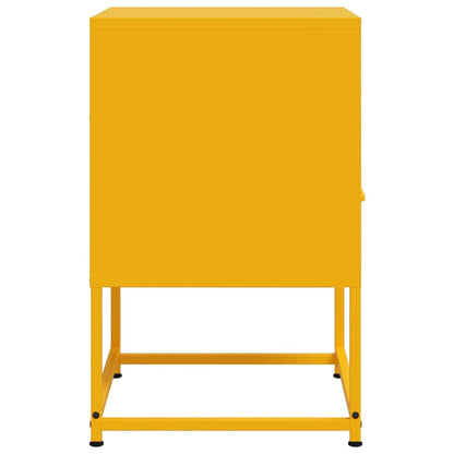 Comodini 2 pz Giallo Senape 36x39x60,5 cm in Acciaio