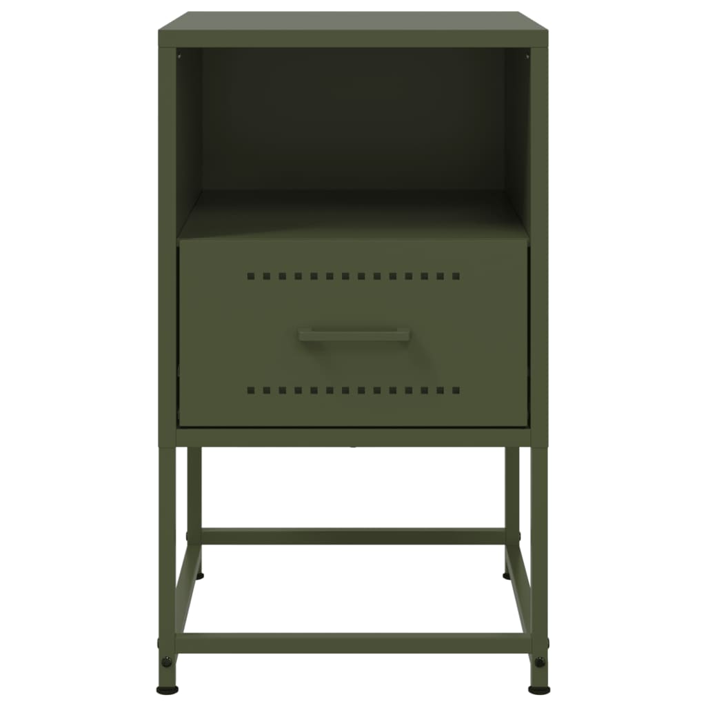 Comodini 2 pz Verde Oliva 36x39x60,5 cm in Acciaio - homemem39