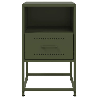 Comodini 2 pz Verde Oliva 36x39x60,5 cm in Acciaio - homemem39